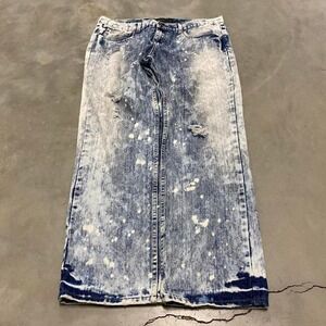 Vintage y2k 90s rocawear acid wash lightwash baggy denim jeans